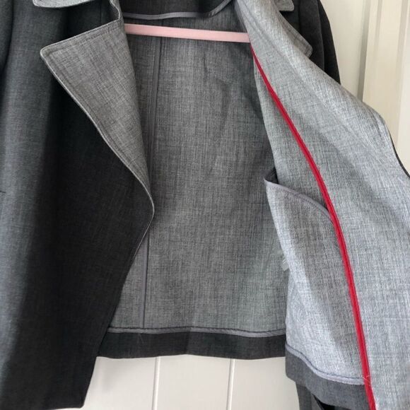 NEW ✨ Tommy Hilfiger Open Front Jacket Grey - Picture 8 of 10